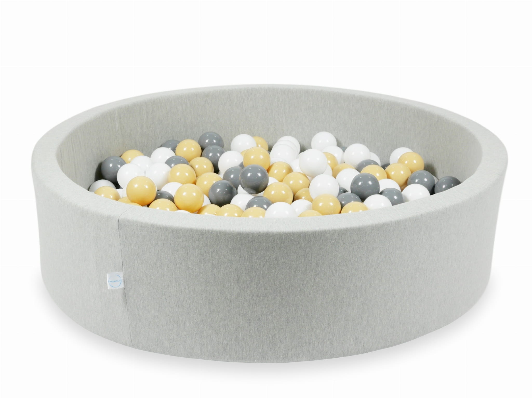 Piscine à Balles 110x30 gris clair avec balles 400 pcs (beige, gris, blanc)