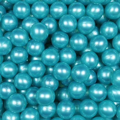 Balles de jeu ø7cm 25 pièces turquise métallique