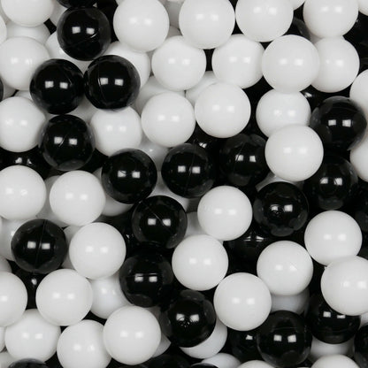 Balles de jeu ø7cm 25 pièces blanc, noir
