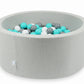 Piscine à Balles 90x40 gris clair avec balles 300 pcs (turquoise, blanc, gris)