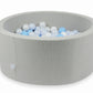 Piscine à Balles 90x40 gris clair avec balles 300 pcs (blanc, perle, bleu clair, bleu clair perle)