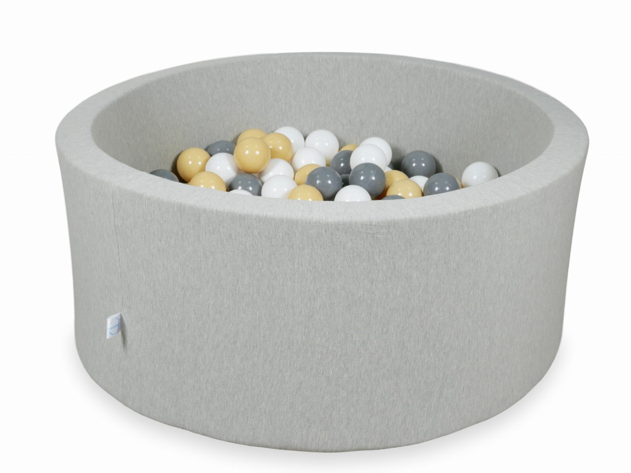 Piscine à Balles 90x40 gris clair avec balles 300 pcs (beige, gris, blanc)