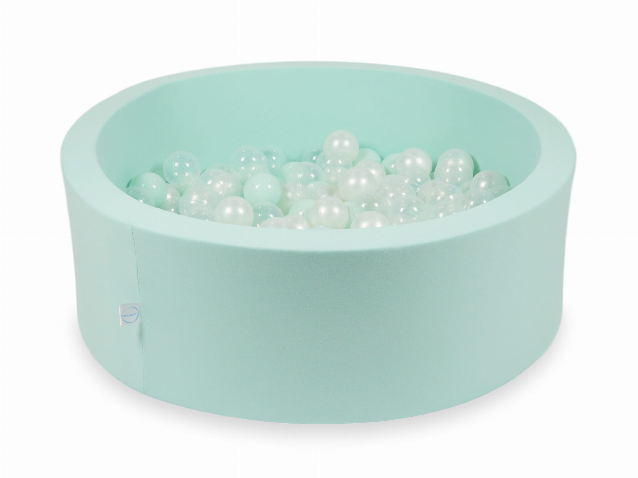 Piscine à Balles 90x30 menthe avec balles 200 pcs (transparent, perles, menthe clair)