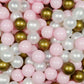 Balles de jeu ø7cm 300 pièces rose clair, perle, vieil or