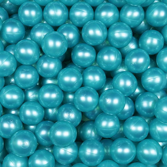 Balles de jeu ø7cm 400 pièces turquise métallique