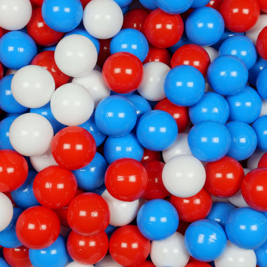 Balles de jeu ø7cm 400 pièces blanc, rouge, bleu