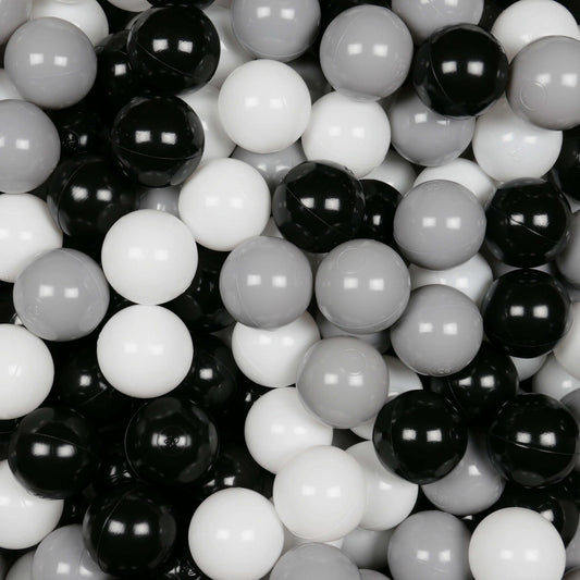 Balles de jeu ø7cm 400 pièces blanc, noir, gris