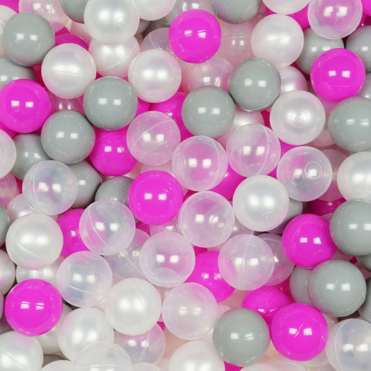 Balles de jeu ø7cm 400 pièces perle, transparent, gris, rose
