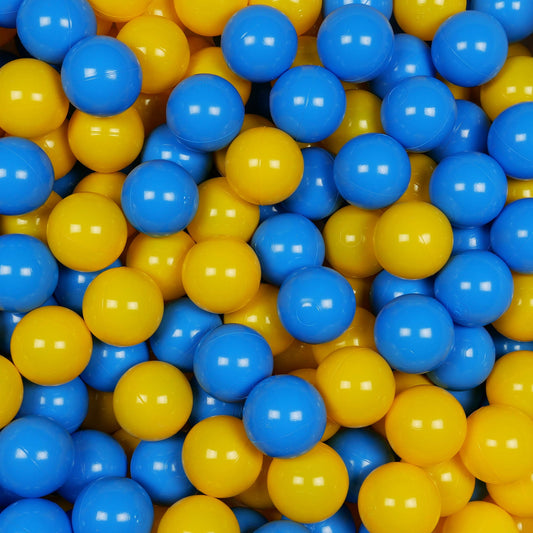 Balles de jeu ø7cm 400 pièces jaune, bleu