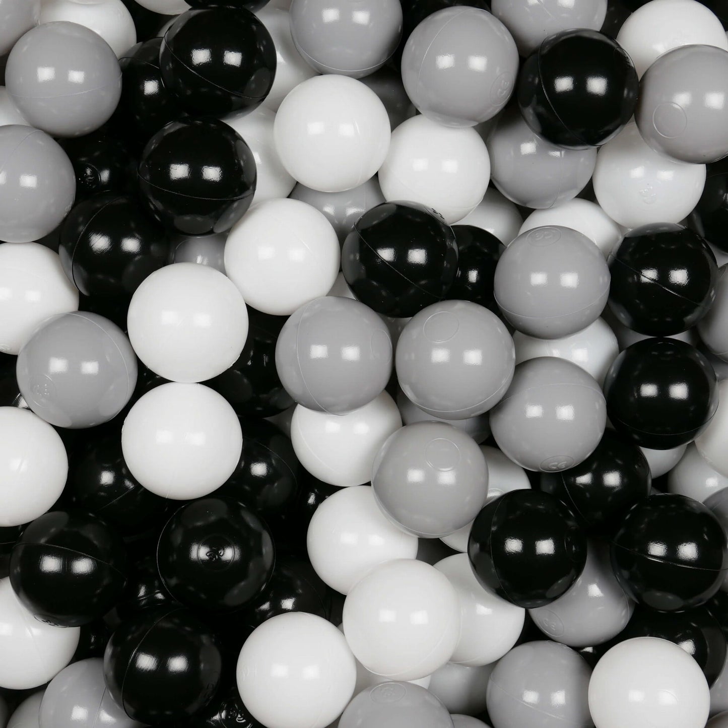 Balles de jeu ø7cm 500 pièces blanc, noir, gris