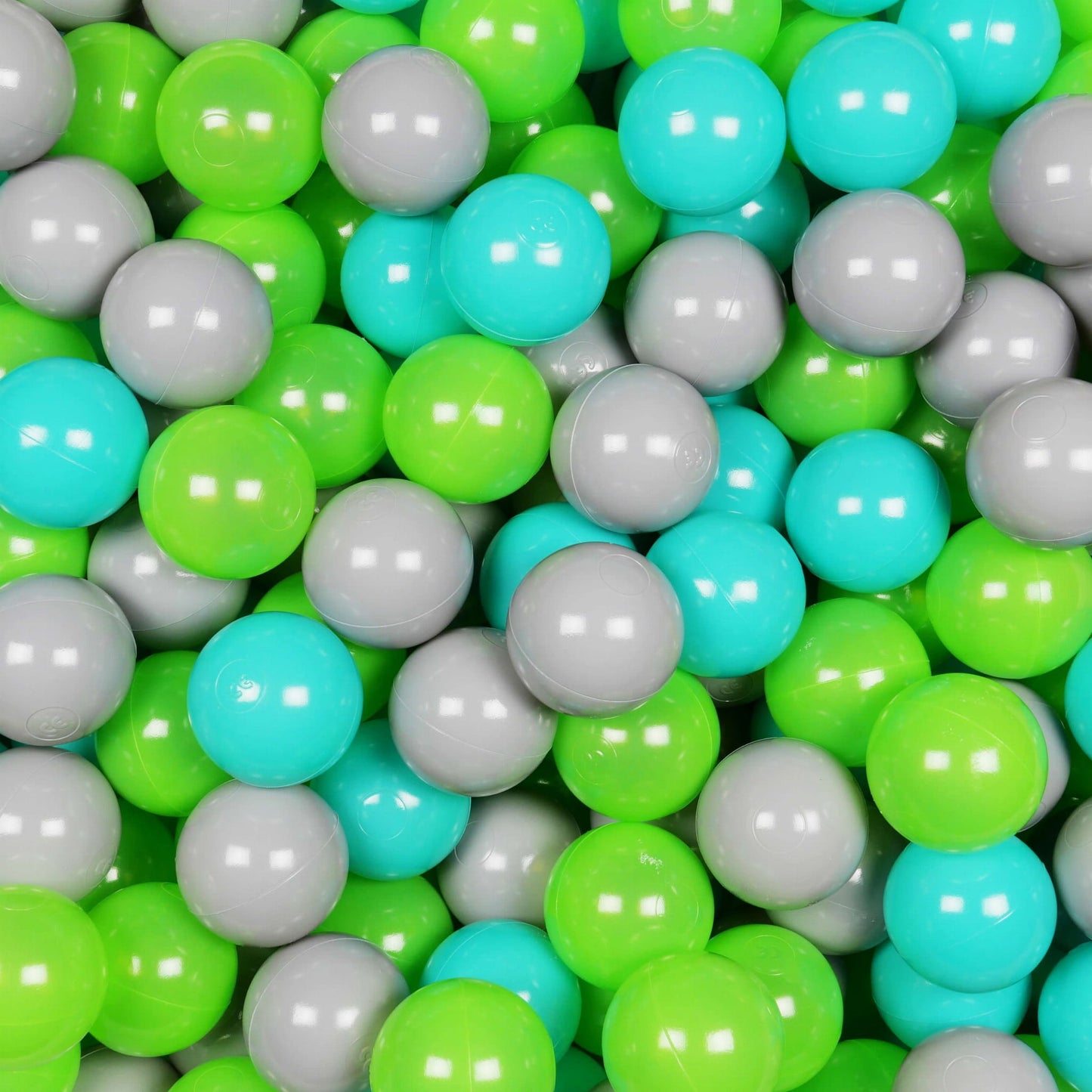 Balles de jeu ø7cm 500 pièces gris, turquoise, céladon