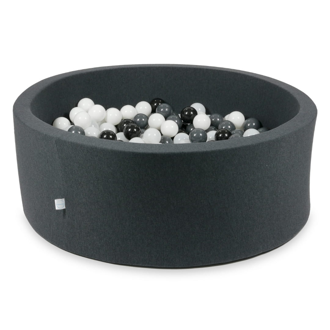 Piscine à Balles 110x40 graphite avec balles 500 pcs (blanc, graphite, noir, pull-over blanc)