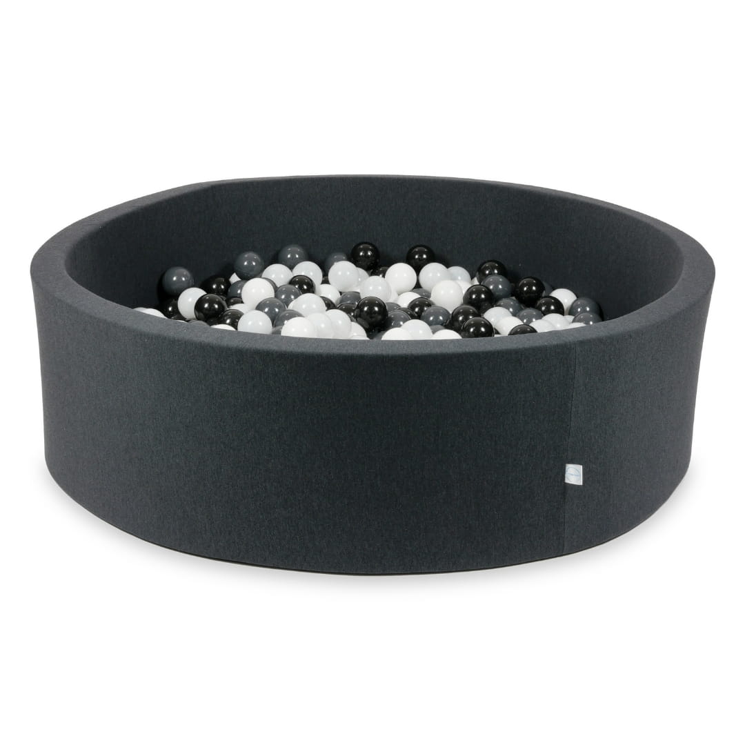 Piscine à Balles 130x40 graphite avec balles 700 pcs (blanc, graphite, noir, pull-over blanc)
