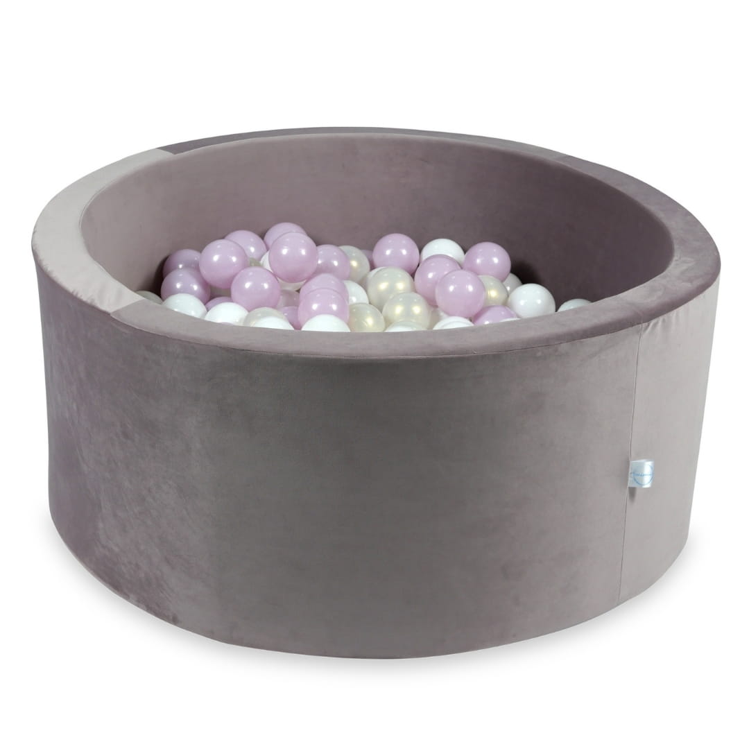 Piscine à Balles 90x40 Velvet lilac avec balles 300 pcs (blanc, rose clair perlé, iridescent)