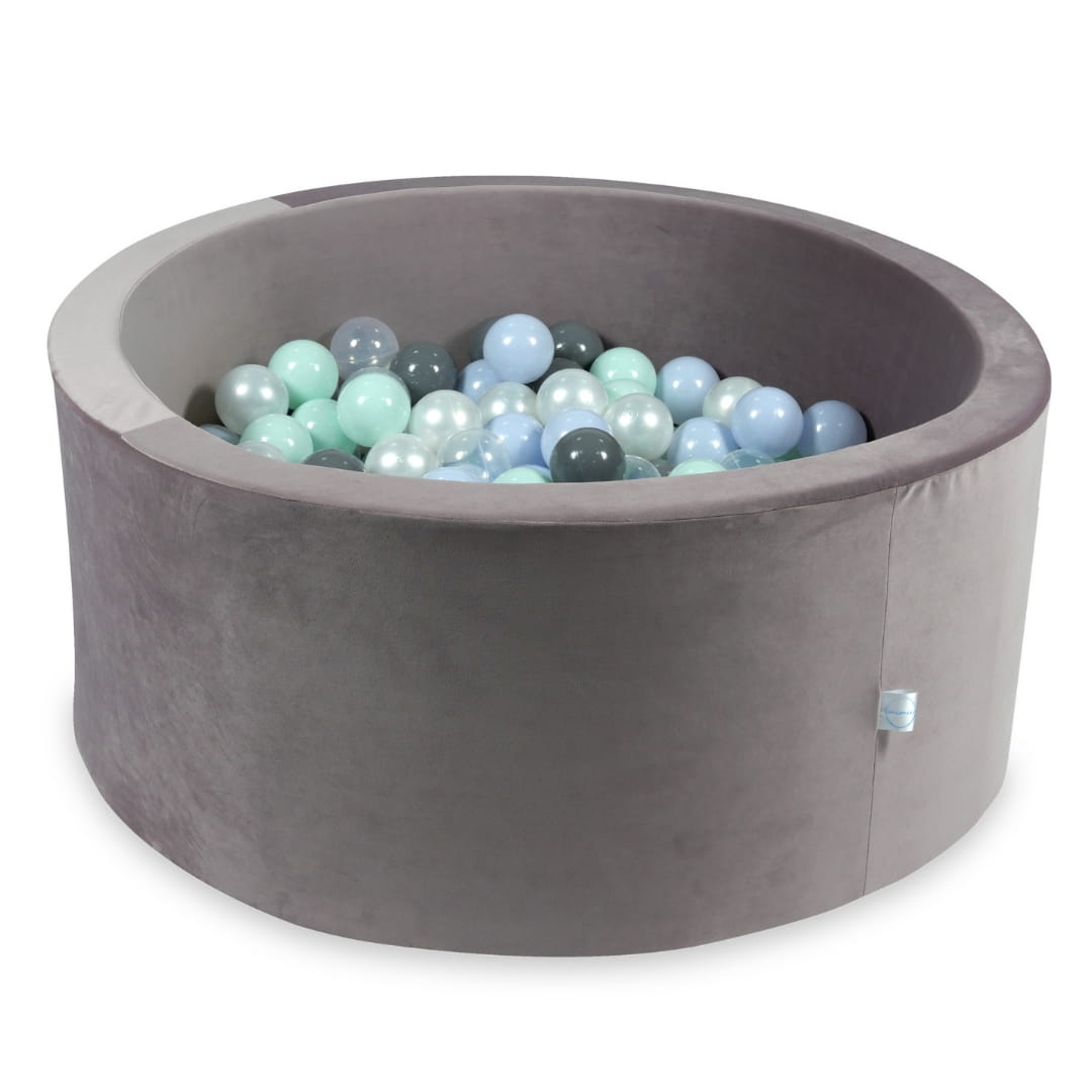 Piscine à Balles 90x40 Velvet lilac avec balles 300 pcs (menthe clair, bleu clair, perle clair, gris, transparent, perle)