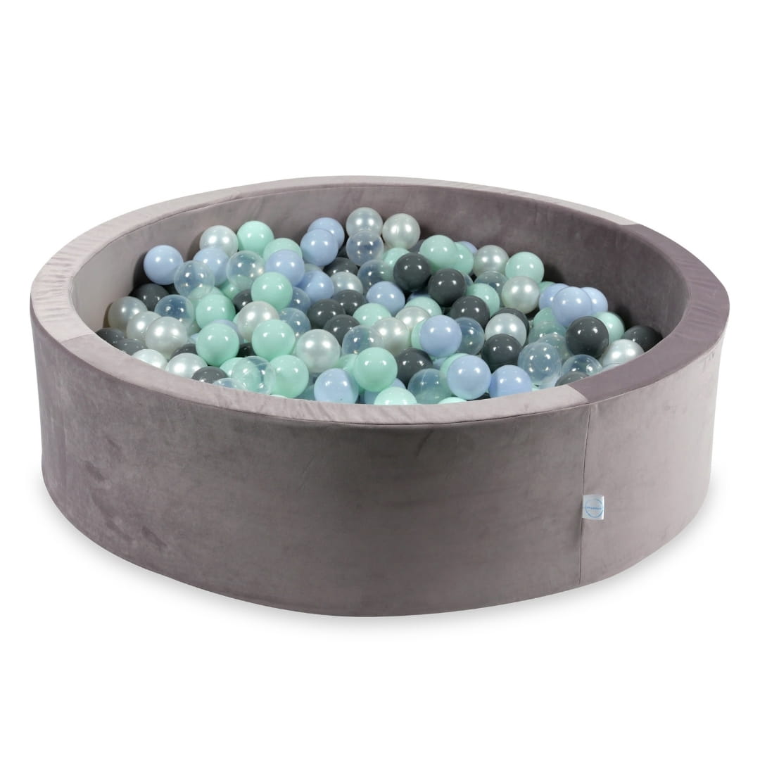 Piscine à Balles 110x30 Velvet lilac avec balles 400 pcs (menthe clair, bleu clair, perle clair, gris, transparent, perle)