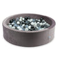 Piscine à Balles 110x30 Velvet lilac avec balles 400 pcs (perle, gris, blanc, transparent, graphite métallique)