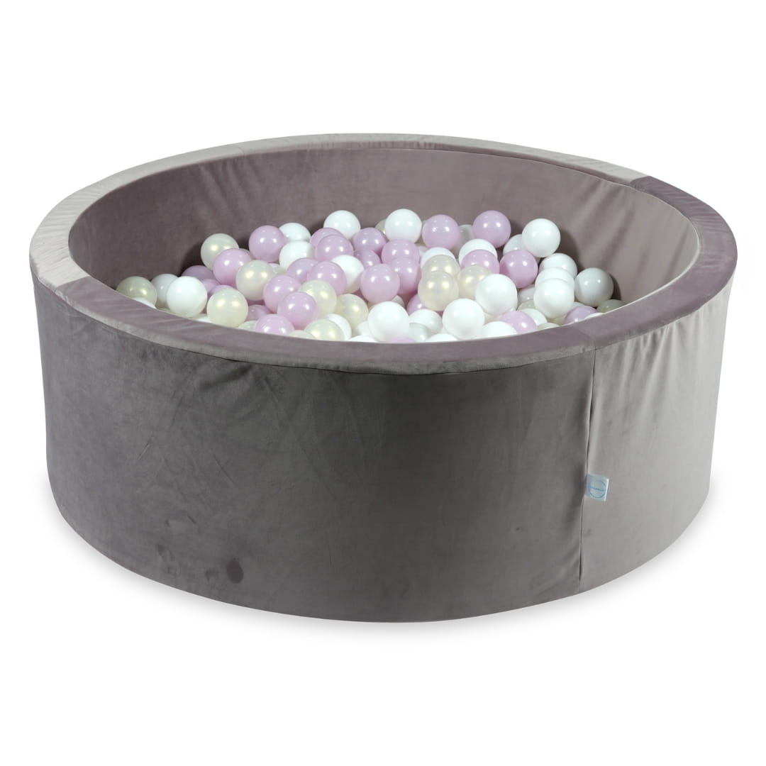 Piscine à Balles 110x40 Velvet lilac avec balles 500 pcs (blanc, rose clair perlé, iridescent)