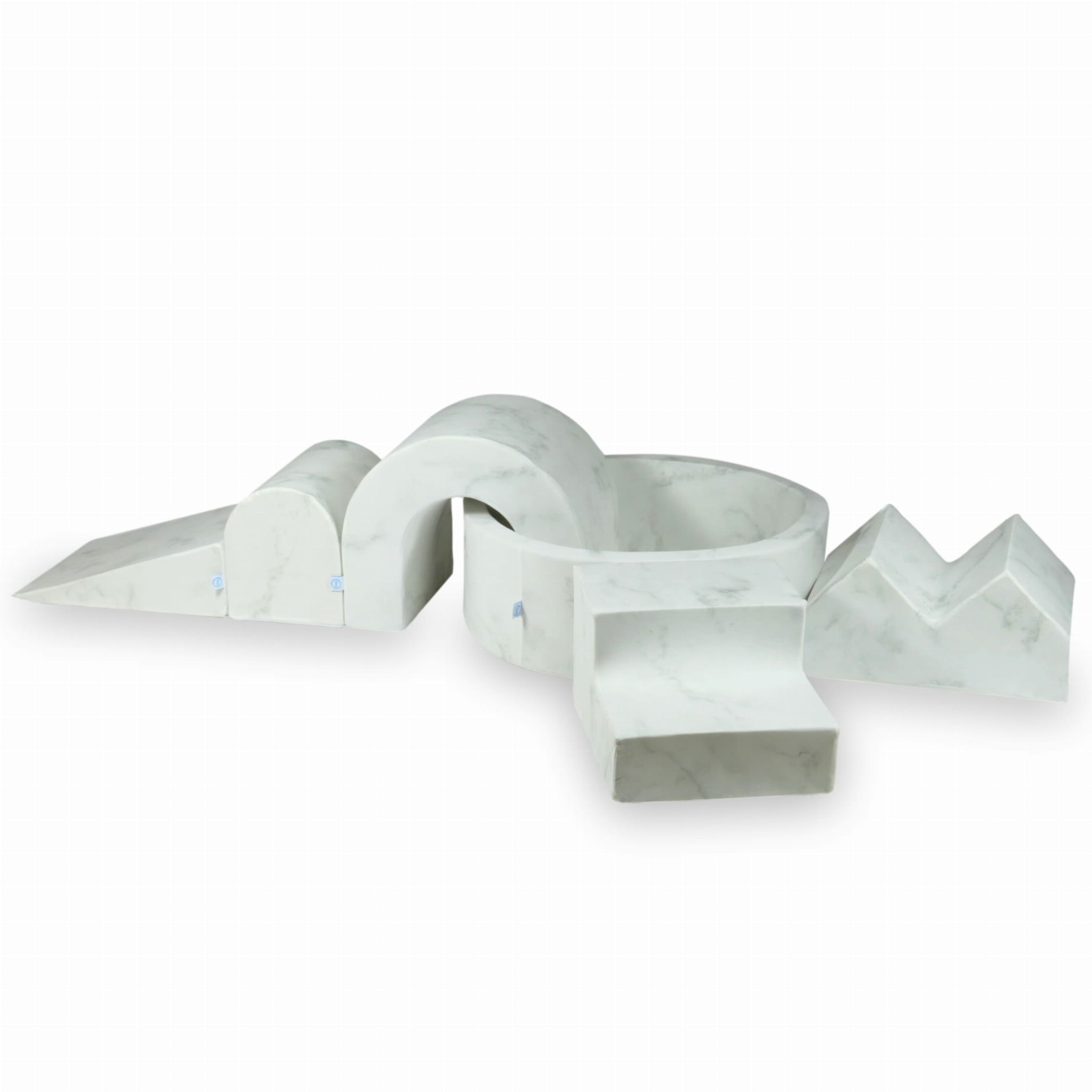 Aire de jeux en mousse avec piscine ronde 90x30 Marbre + 5 éléments sans balles