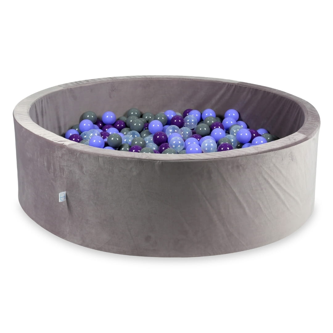 Piscine à Balles 130x40 Velvet lilac avec balles 700 pcs (transparent, bruyère, violet, gris)