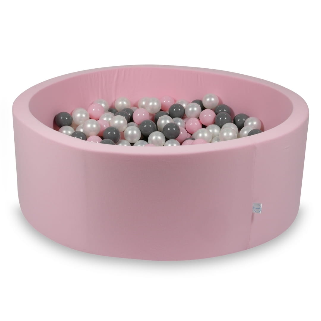 Piscine à Balles 110x40 rose poudré avec balles 500 pcs (perle, gris, rose clair)
