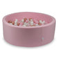 Piscine à Balles 110x40 rose poudré avec balles 500 pcs (transparent, blanc, perle, rose clair, or rose)