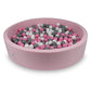 Piscine à Balles 130x30cm rose poudré avec balles 600pcs (blanc, gris, rose poudré)