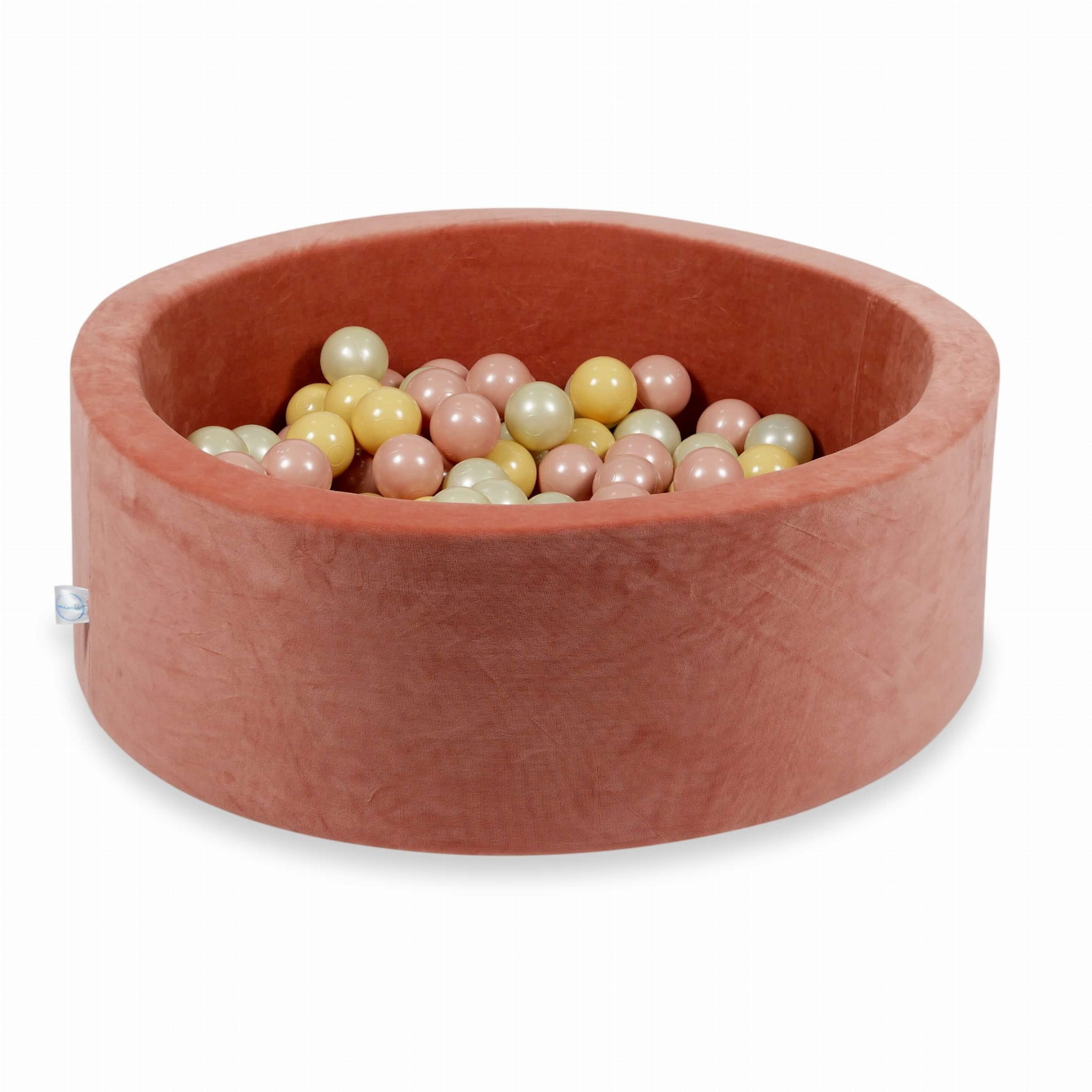 Piscine à Balles 90x30 Velvet Soft canyon clay avec balles 200 pcs  (transparent, blanc, perle, argent, or clair)