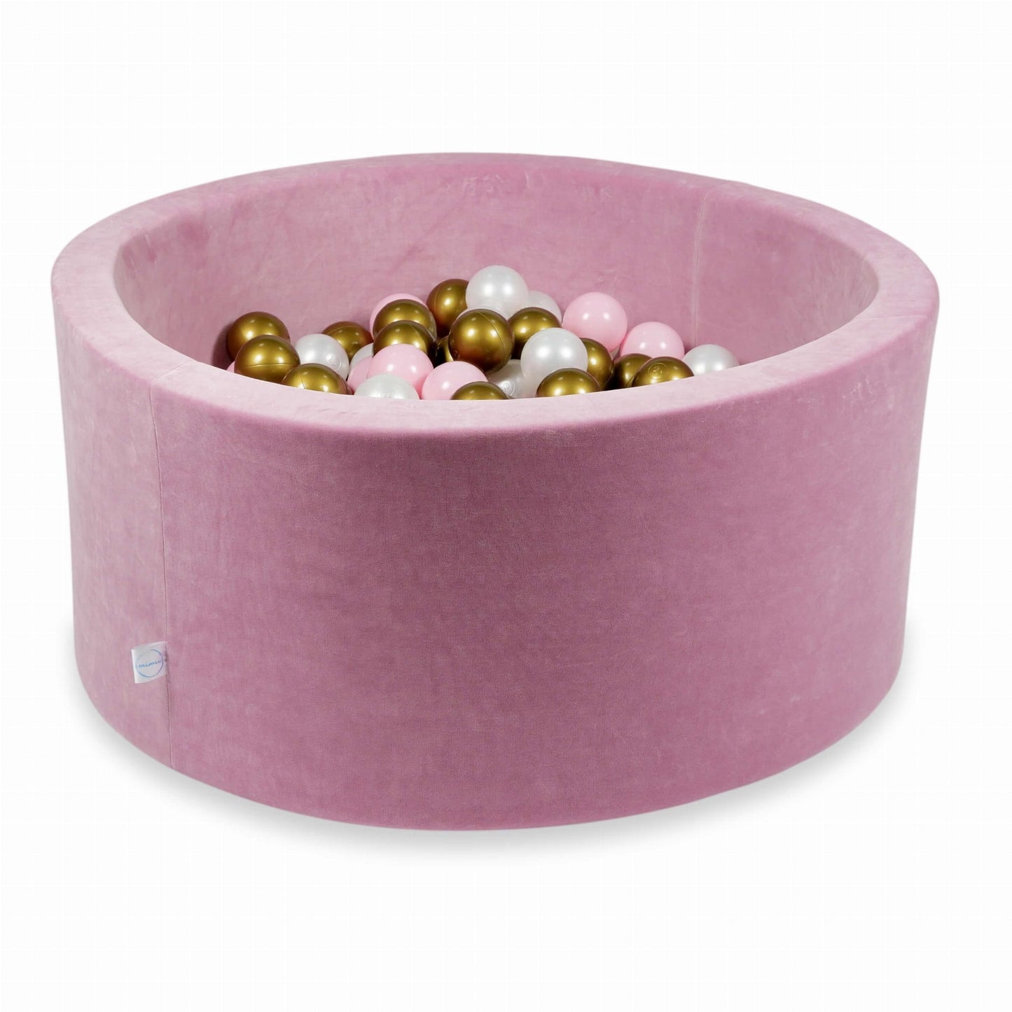 Piscine à Balles 90x40 Velvet Soft rose avec balles 300 pcs  (perle, vieil or, rose clair)