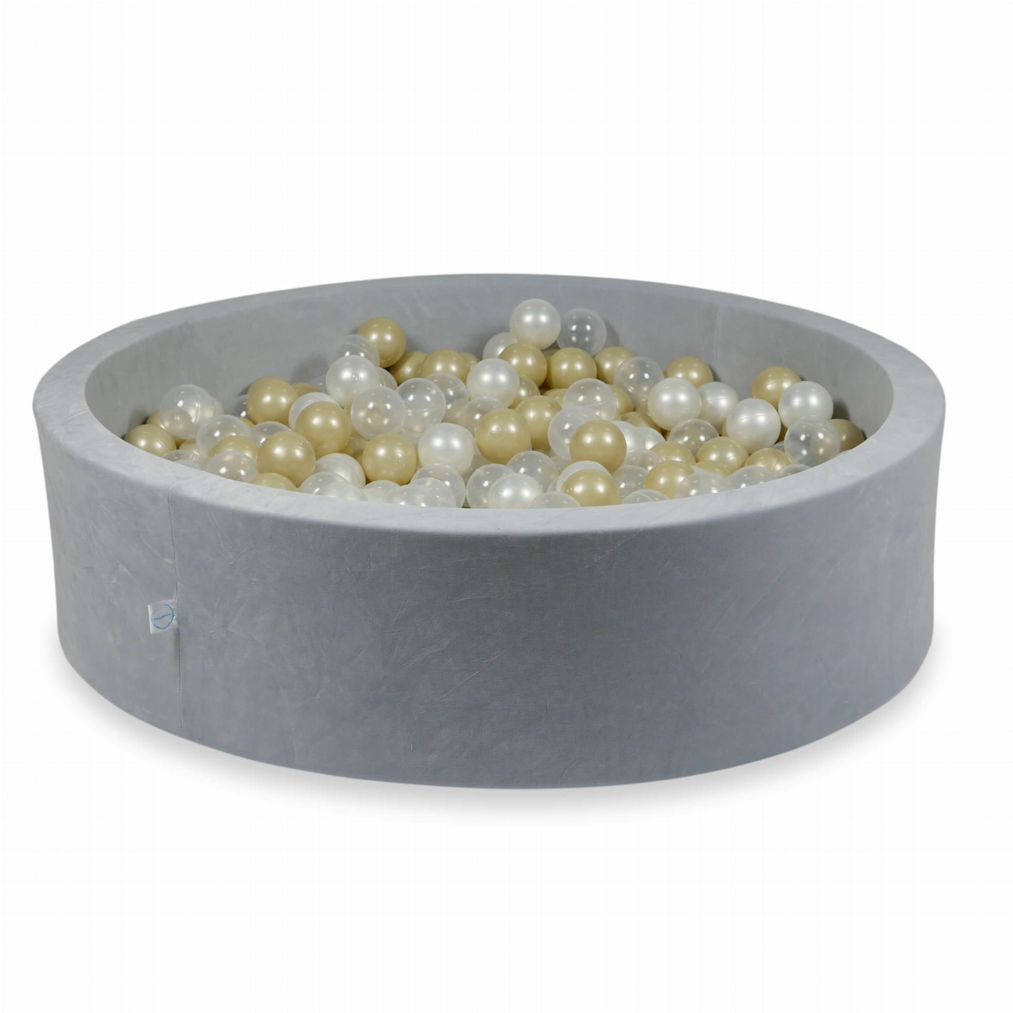 Piscine à Balles 110x30 Velvet Soft gris clair avec balles 400 pcs (transparent, or clair, perle)