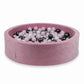 Piscine à Balles 110x30 Velvet Soft rose avec balles 400 pcs (rose perle clair, argent, graphite métallique, perle)