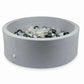 Piscine à Balles 110x40 Velvet Soft gris clair avec balles 500 pcs  (perle, transparent, graphite métallique, argent)