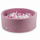 Piscine à Balles 110x40 Velvet Soft rose avec balles 500 pcs (rose poudré, argent, blanc, transparent)