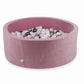 Piscine à Balles 110x40 Velvet Soft rose avec balles 500 pcs (rose perle clair, argent, graphite métallique, perle)