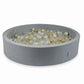 Piscine à Balles 130x30 Velvet Soft gris clair avec balles 600 pcs (transparent, or clair, perle)