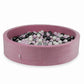 Piscine à Balles 130x30 Velvet Soft rose avec balles 600 pcs (rose perle clair, argent, graphite métallique, perle)