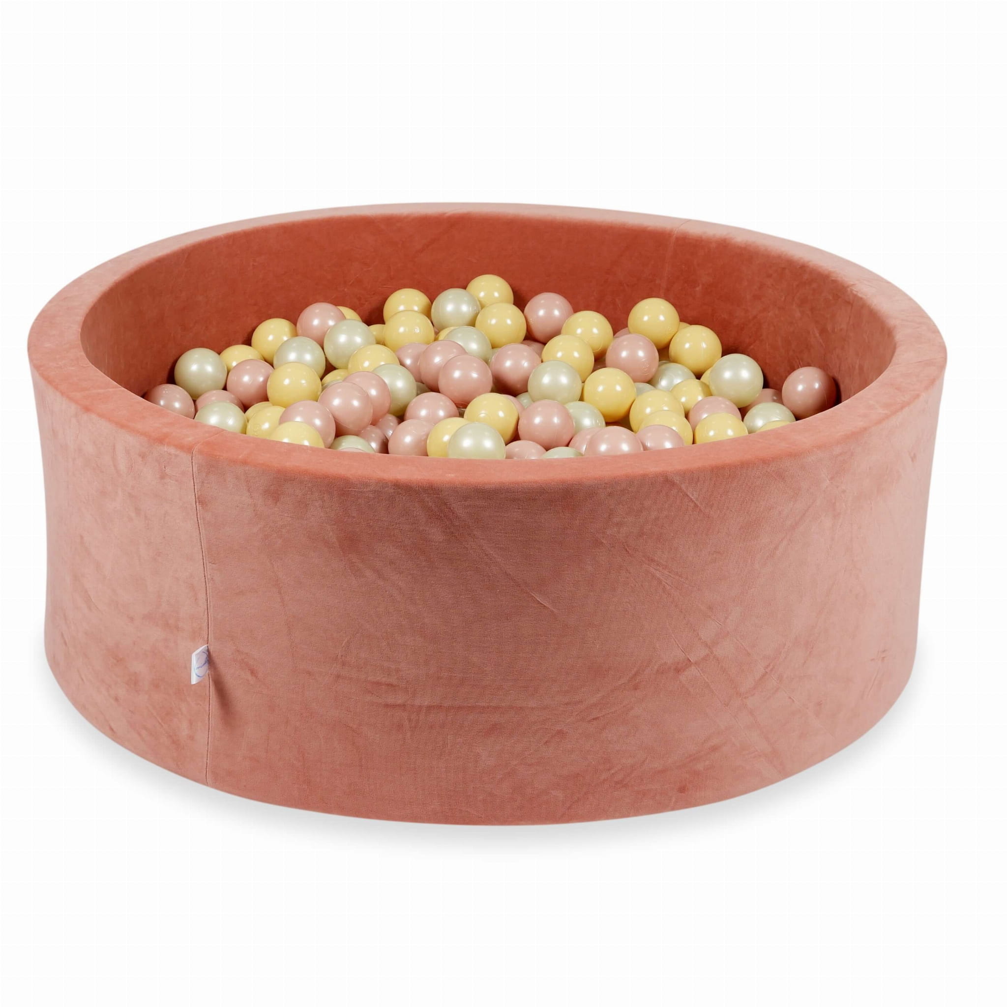 Piscine à Balles 110x40 Velvet Soft canyon clay avec balles 500 pcs  (transparent, blanc, perle, argent, or clair)