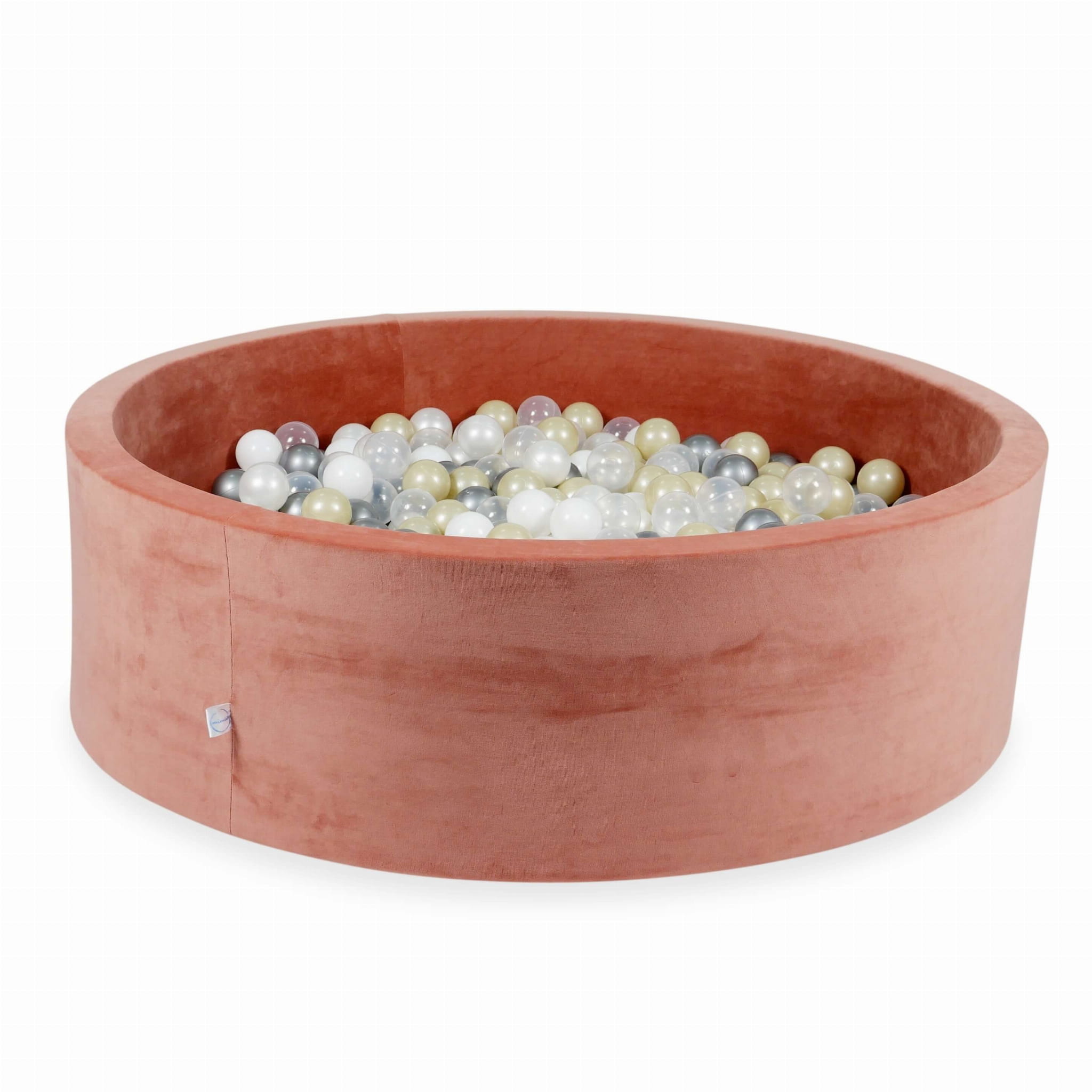 Piscine à Balles 130x40 Velvet Soft canyon clay avec balles 700 pcs (or rose, beige, or clair)