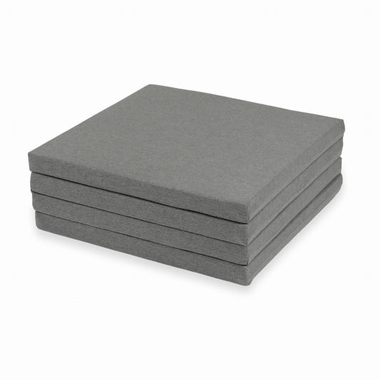 Tapis de jeu 120x120cm pour bébé, carré pliable, Gris