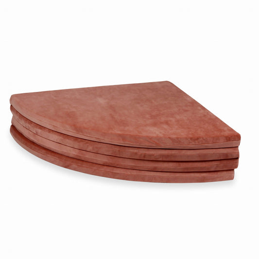 Tapis de jeu 160cm pour bébé, rond pliable, Velvet Soft canyon clay