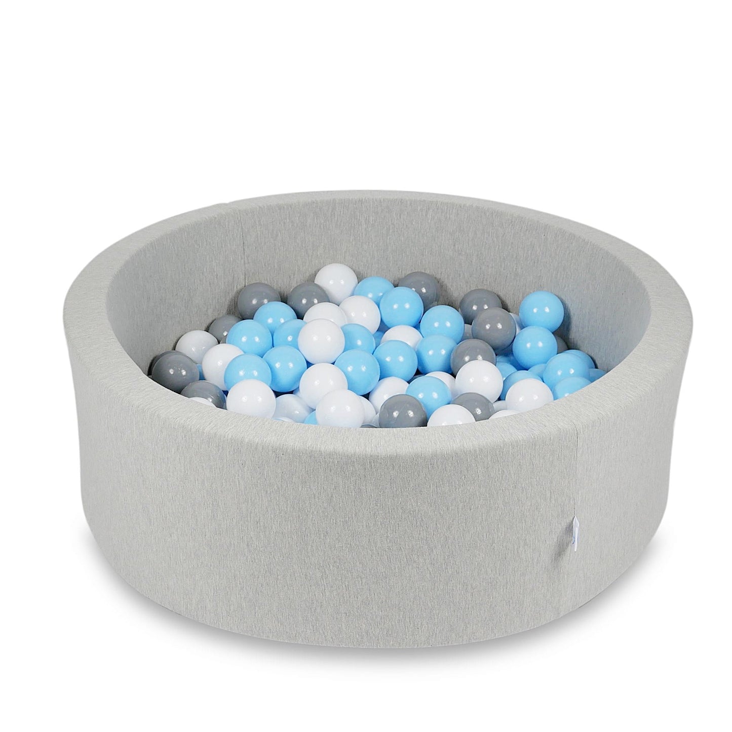 Piscine à Balles 90x30cm gris clair avec balles 200pcs (bleu clair, blanc, gris)