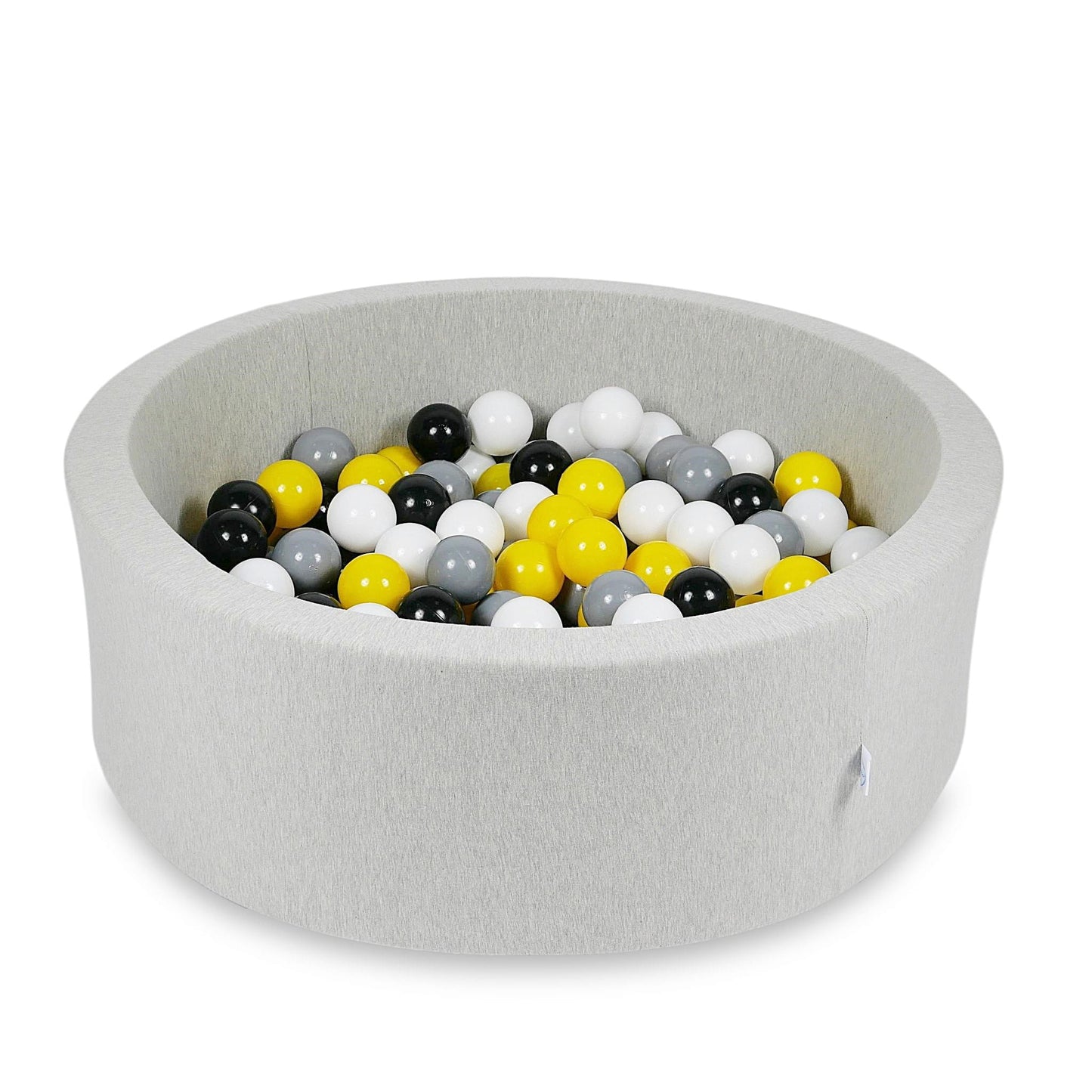 Piscine à Balles 90x30cm gris clair avec balles 200pcs (jaune, blanc, gris, noir)
