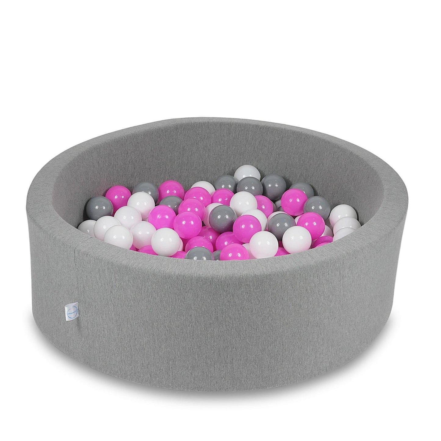 Piscine à Balles 90x30cm grise avec balles 200pcs (blanc, gris, rose)