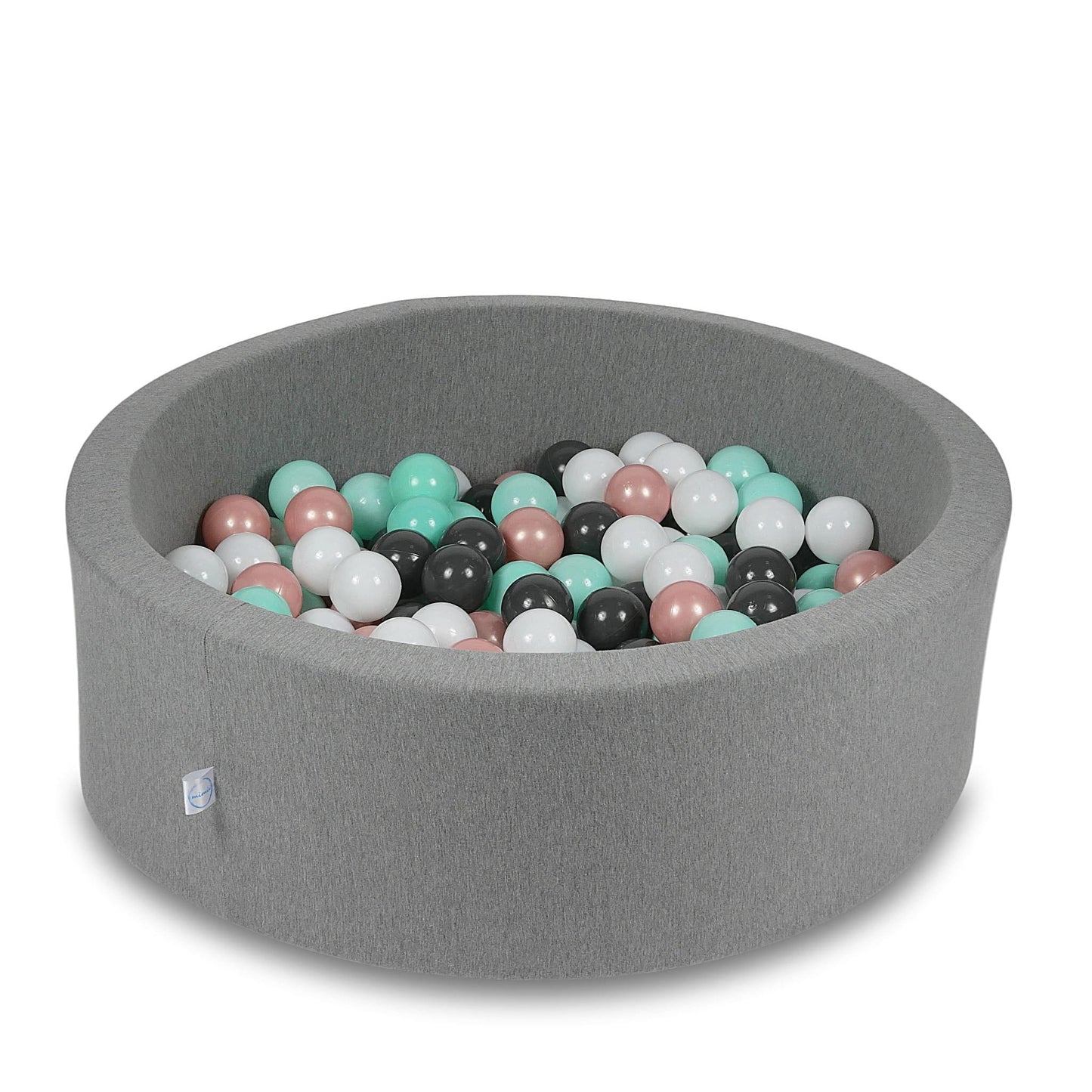 Piscine à Balles 90x30cm grise avec balles 200pcs (blanc, rose, menthe claire, graphite)