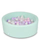 Piscine à Balles 90x30cm menthe avec balles 200pcs (rose clair, perle, clair, bruyère)